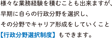 様々な業務経験を積むことも出来ますが