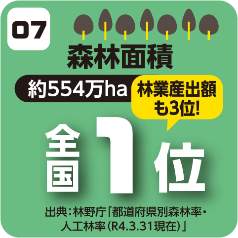 森林面積全国1位