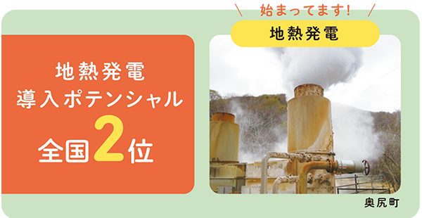 地熱発電導入ポテンシャル全国2位